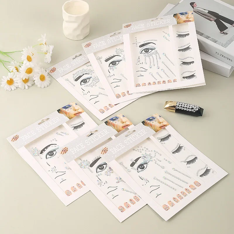 Glitter Face Diamond Sticker Party Makeup Body Art Eyeliner Tattoo Face Jewels Tage Body DIY Makeup Tool Eye Rhinestones Sticker