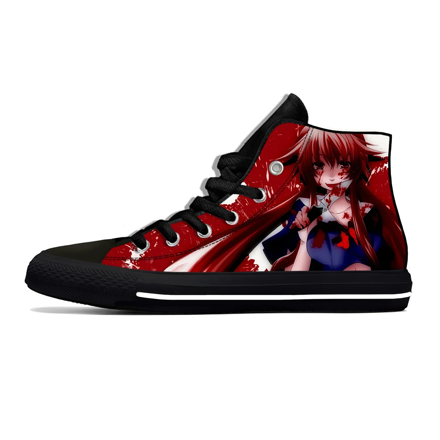 Zapatos de lona con estampado 3D para hombre y mujer, zapatillas deportivas de tela ligera, transpirables, estilo Anime The Future Diary, a la moda