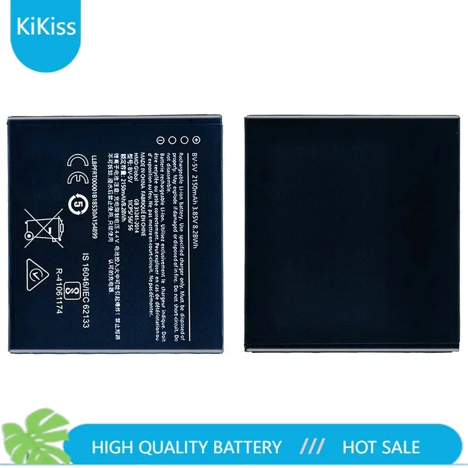 BV-5V BV5V  Replacement Battery  For Nokia 1 Nokia1 TA-1047 Mobile Phone Bateira 2125mAh