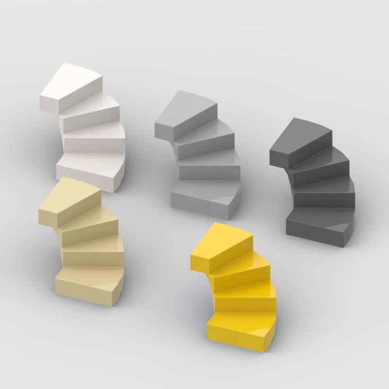 *Left, Staircase 6X6X4* JH1237 5 pcs DIY block brick part No. 28466 Compatible With Other Assembles Particles