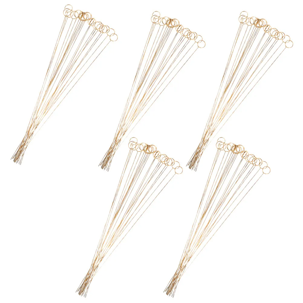 100 Piezas de Soportes para Tarjetas de Lugar Florales, Alambres Metálicos en Tono Dorado para Tarjetas de Ramo, Clips para Fotos, Decoración de Bodas, Arreglos Florales