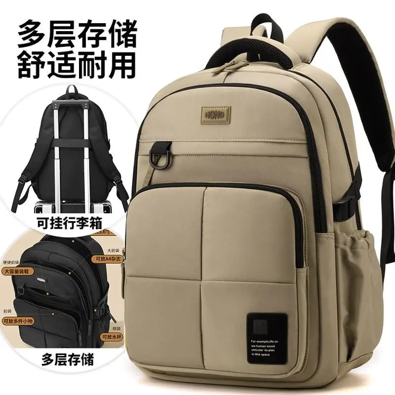 Casual Large Capacity Double Shoulder Backpack for High School Boys And Girls with Spine Protection Travel Friendly And Water