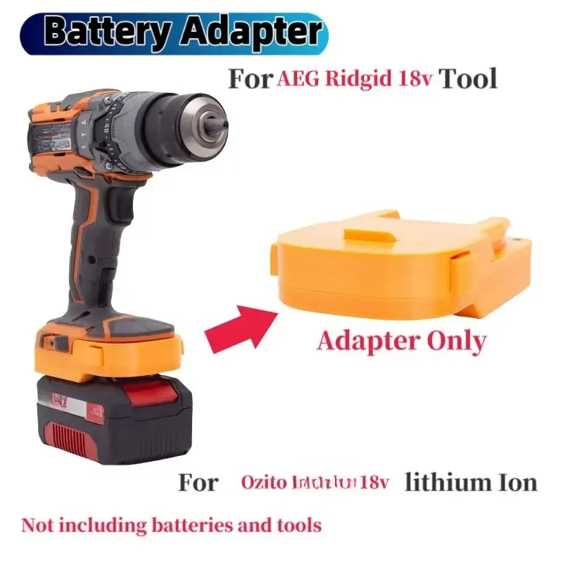 Battery Adapter for Ozito 18V Lithium to for AEG for Rigid 18V Power Tool Converter (Not Include Tools and Battery)