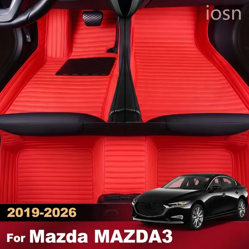 

Custom Car Floor Mats for Mazda 3 Mazda3 2019-2026 All Weather Waterproof Full Coverage Auto Foot Carpets Interior Accessories