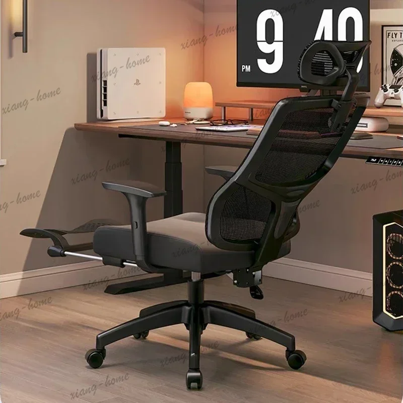 Sillas de oficina cómodas de color rosa, sillas de oficina de lujo con tapicería de cuero, sillas ergonómicas de acrílico para dormitorio y oficina, sillas de juego, mobiliario de oficina.