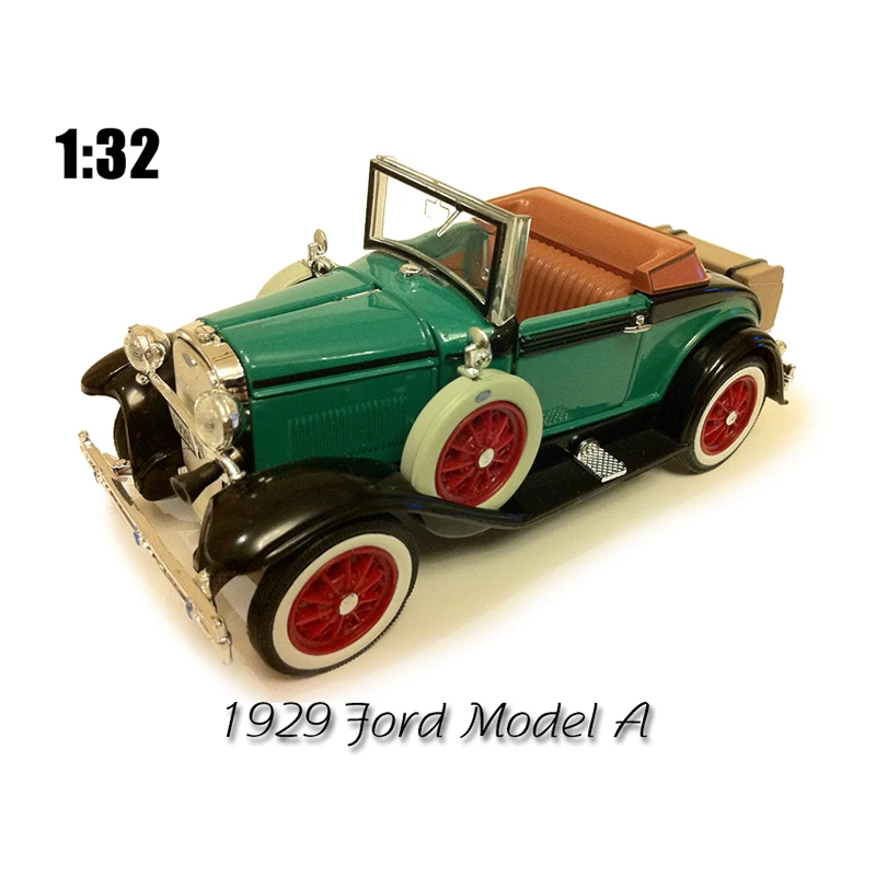 

Литой под давлением сплав 1/32 1929 Ford Модель A Классическая модель автомобиля Зеленая коллекция для взрослых Статический дисплей Сувенир Подарок Игрушки для мальчиков