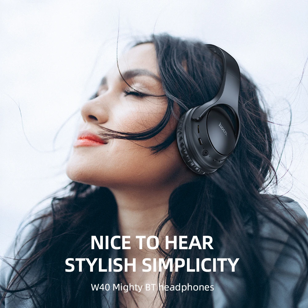 HOCO Wireless Headphones Sport Bluetooth 5.3 HIFI Stereo Earphone Handsfree Headset Support SD Card for iPhone14 Xiaomi13 tablet