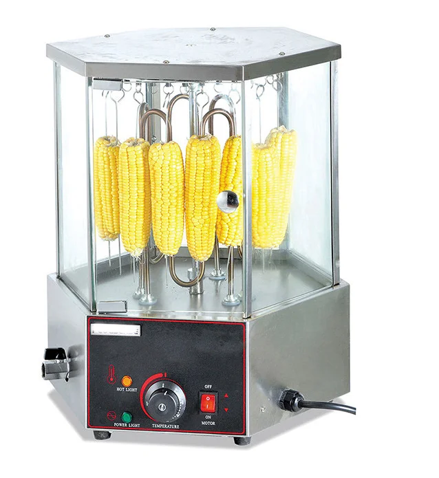 Electric Corn Roasting Machine Stainless Steel Revolve Type Grilled Corn Machine 220V New Condition