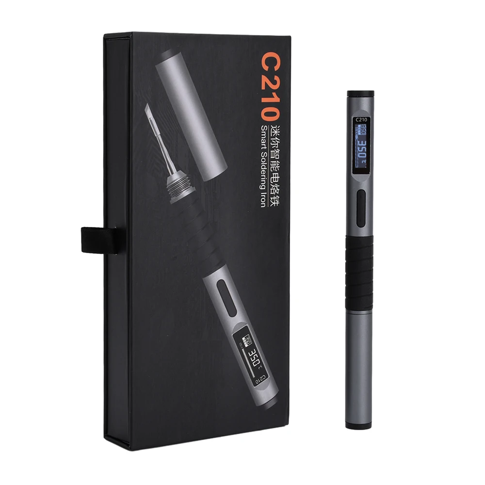 

C210 Electric Soldering Iron Adjustable Temperature 100W Fast Heat Portable Digital Smart Electric Welding Station Kit