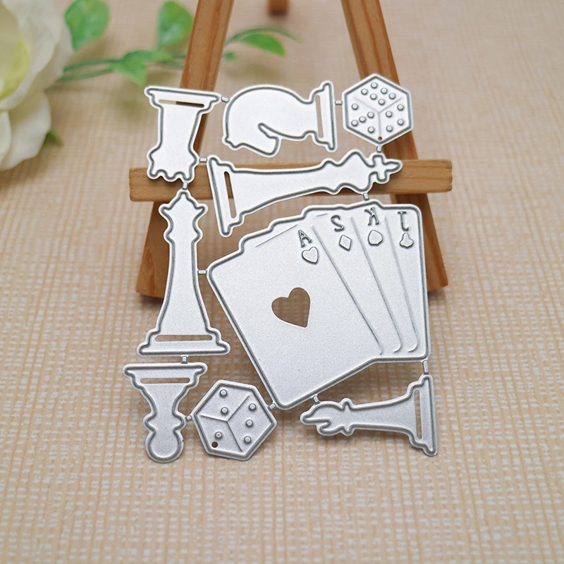 Game Cutting Dies Chessman Poker Paper Cards Making Tool Craft Die Cut Embossing DIY Scrapbook Album Greeting Card