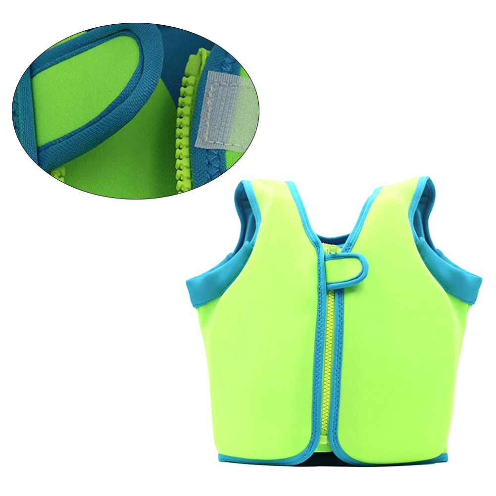 

Kids Baby Life Vest SBR Boys Girls Swimming Boating Drifting Life Swimming Floatation Vest Pool Accessories(Green,L)