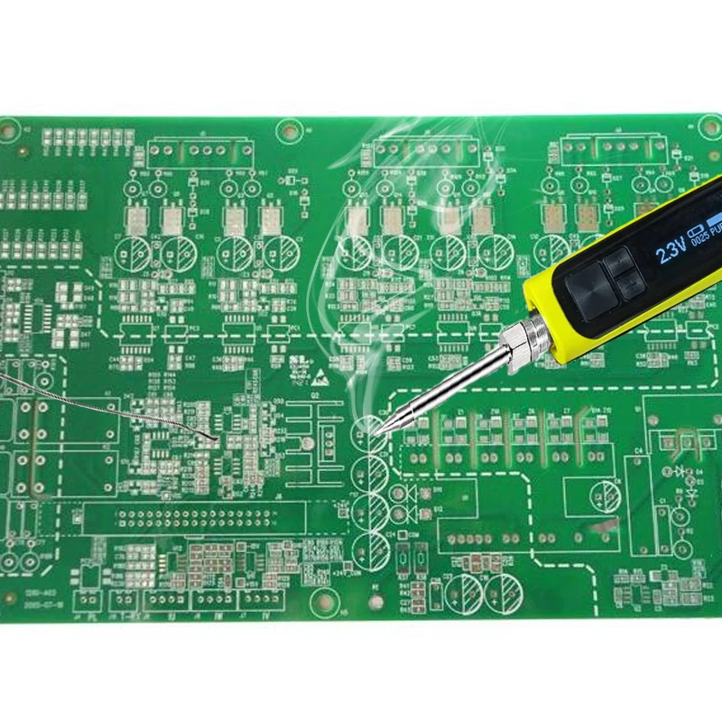 Imagem -03 - Doteco-poderoso Ferro de Solda Elétrico Tensão Variável Caneta Térmica Ferramenta de Solda Bateria 510 Tik20 400mah