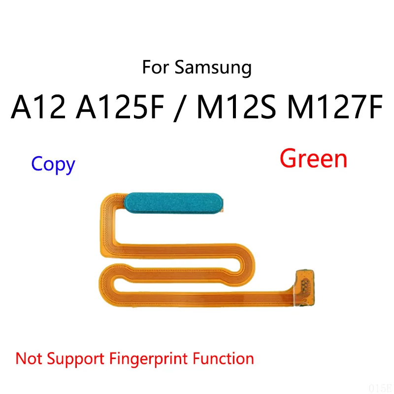 Home Button Fingerprint Touch ID Power Button Switch Mute Side Key On / Off Flex Cable For Samsung Galaxy A12 A125F/ M12S M127F