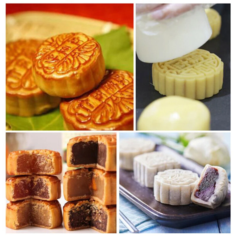 Sakura Mooncake Mold Mid-Autumn Festival Hand-Pressure Flower Moon Cake Mould DIY Hand Mooncake Pressure Fondant Decoration Tool