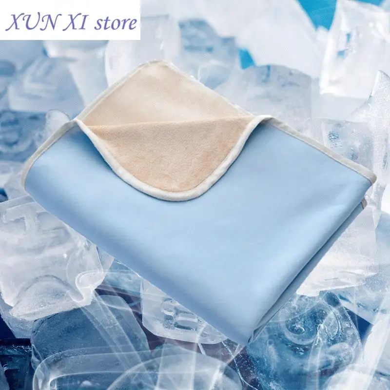 

Summer Cooling Blanket for Bed Flannel Ice Fiber Thin Blankets High Quality Cool But Not Ice Throw Blanket Napp Blankets Rest