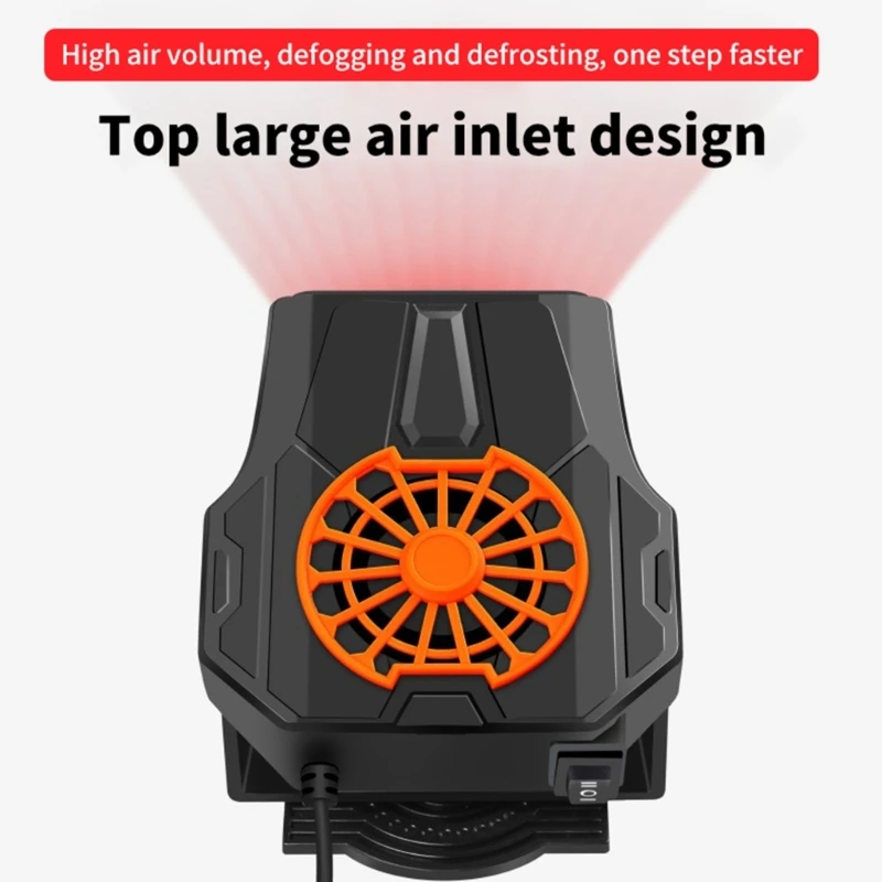 12V/24V Portable Car Heater Rapid Heating Dryer Windshield Defroster Hot Fan Warmer Air Blower Electric Window Demister