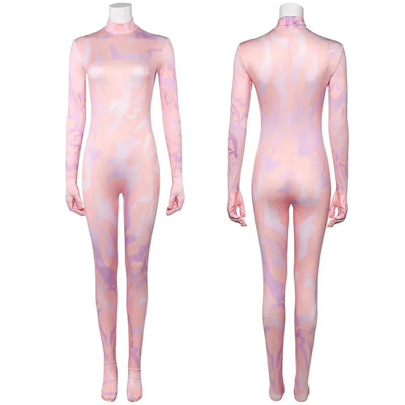 

Boys Girls Demon Hunter K-Pop Costume Pattern Tattoo Bodysuit Anime Jumpsuit Halloween Cosplay Costume for Adult