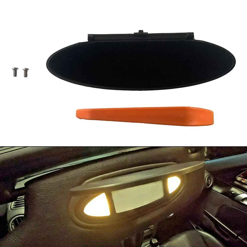 Replacement Part Sunvisor Vanity Mirror Cover 1pc Black Car Accessories For Cayman 987 For Porsche 911 996 / 997