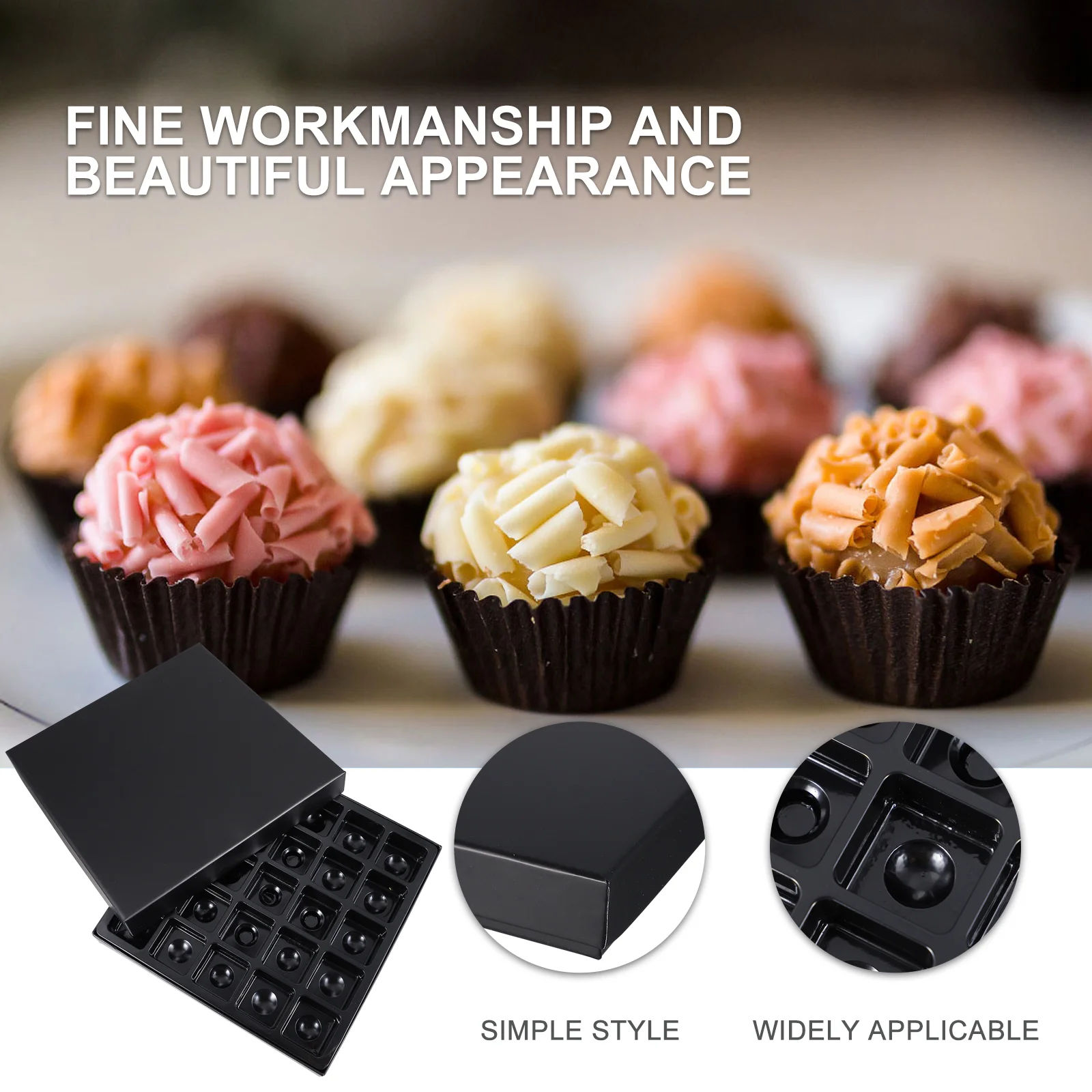 Packing Box Deluxe Chocolate Container Elegant Candy Boxes with Interior Holder Bar Dubai Storage Paper Cups Truffle