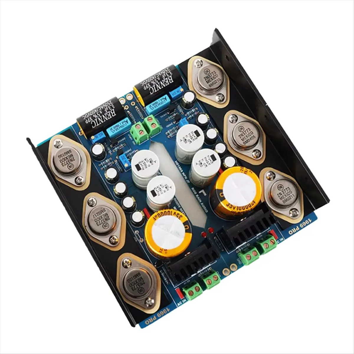 A72Z 2Pcs 1969 Gold Seal Sinking-Gold 20W&20W Class A Power HiFi Amplifier Finished Board with Heatsink,1969 Amplifier Board