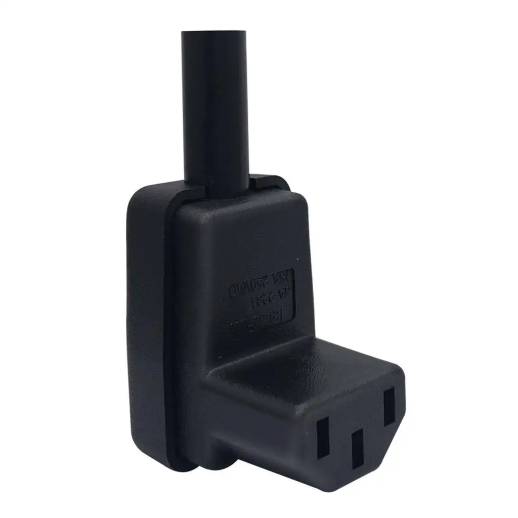 

Blk IEC320 C13 Right Angle Plug Connector - 250V 15A 3 Rewirable