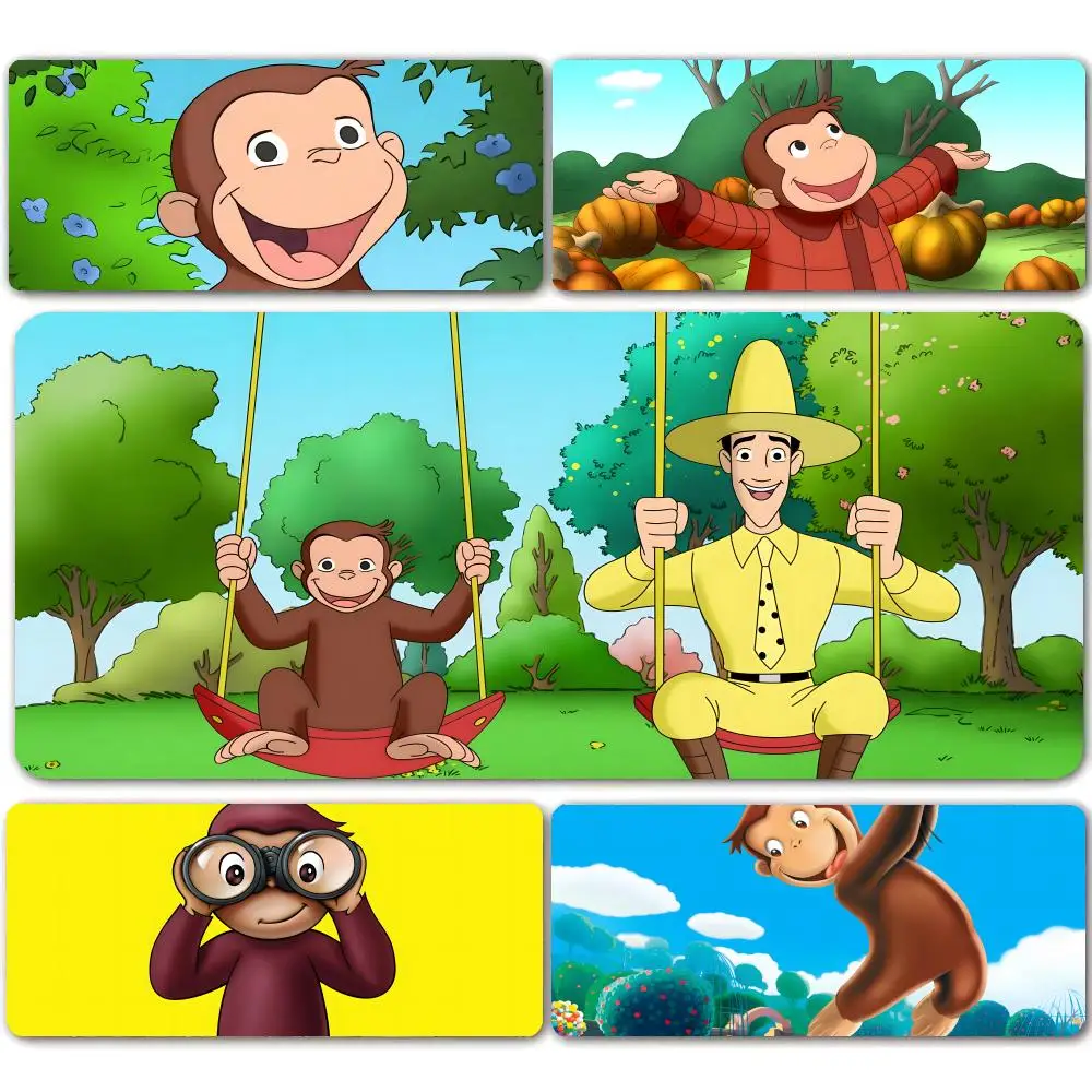 

Curious George Kids Cartoon Mouse Pad Mousepad Large Gaming Mouse Pad LockEdge Thickened Computer Keyboard Table Desk Mat