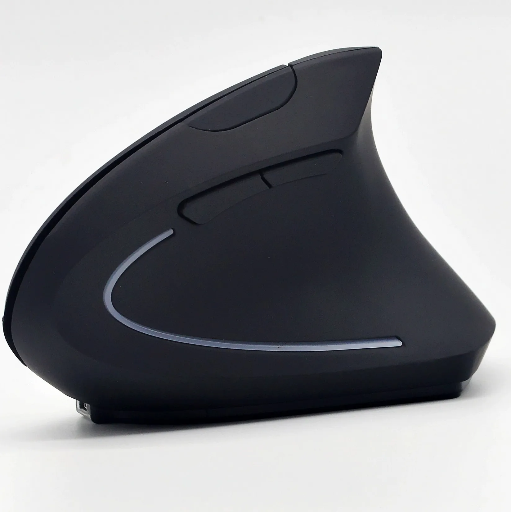 Mouse Game vertikal nirkabel 2.4G, Mouse Game vertikal ergonomis 1600DPI untuk PC Laptop kantor Mini