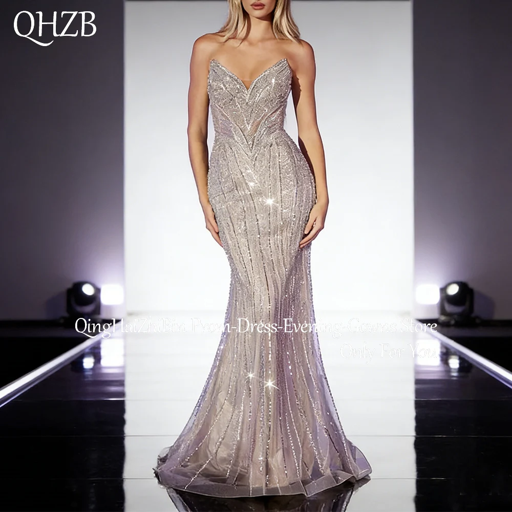 

Роскошные длинные вечерние платья по индивидуальному заказу для особых случаев с v-образным вырезом длиной до пола и скользящим шлейфом, женские платья для гала-выпускного вечера 2026