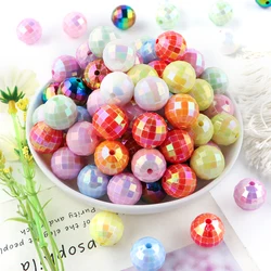 10/20Pcs 16mm Acrylic Solid Color Light Ball Round Beads For Making DIY Jewelry Bracelets Key Chain Pen Accessories