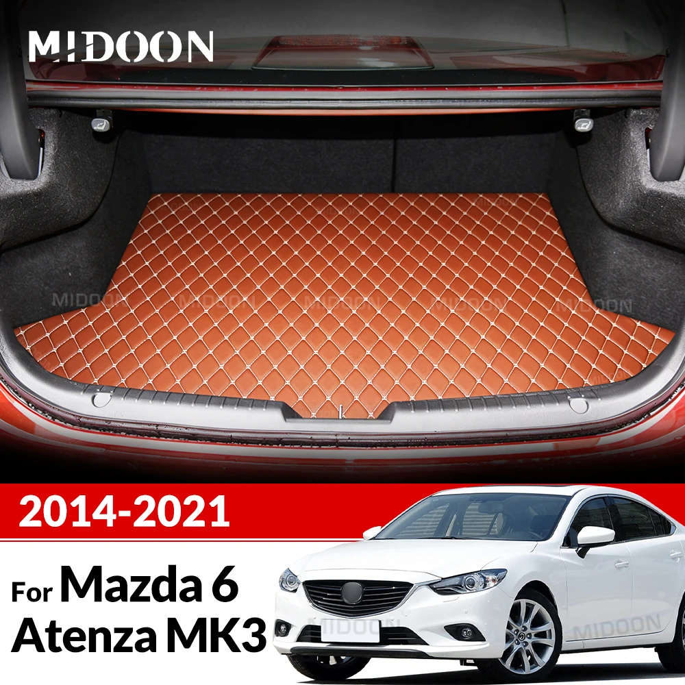 Kofferraummatte für Mazda 6 Atenza 2014 2015 2016 2017 2018 2019 2020 2021, individuelles Autozubehör, Auto-Innendekoration