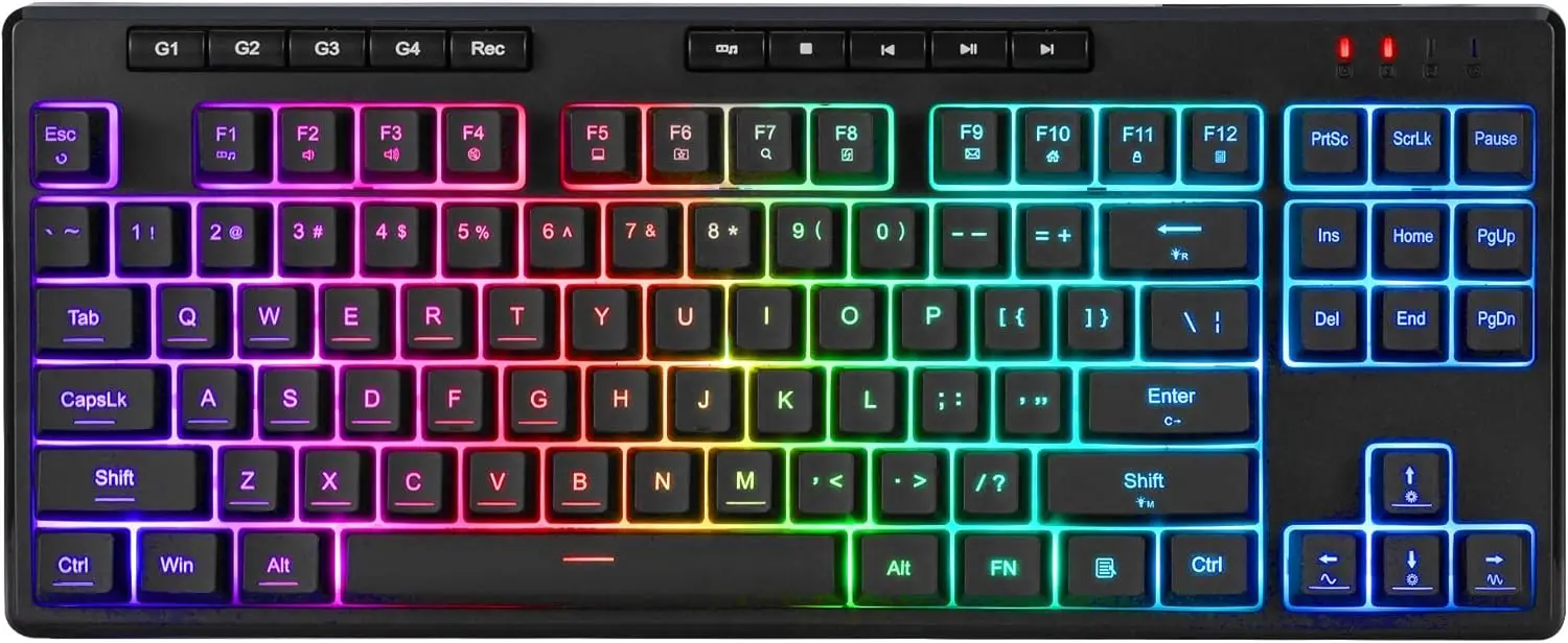 

K516 PRO Shiva TKL Беспроводная игровая клавиатура с мембраной RGB, 87-клавишная механическая клавиатура, линейный переключатель, макро- и мультимедийные клавиши, 16,8 м