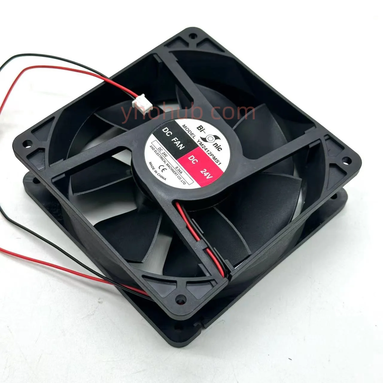 

Bi-Sonic YM2412PMS1 DC 24V 0.34A 120x120x38mm 2-Wire Server Square Fan