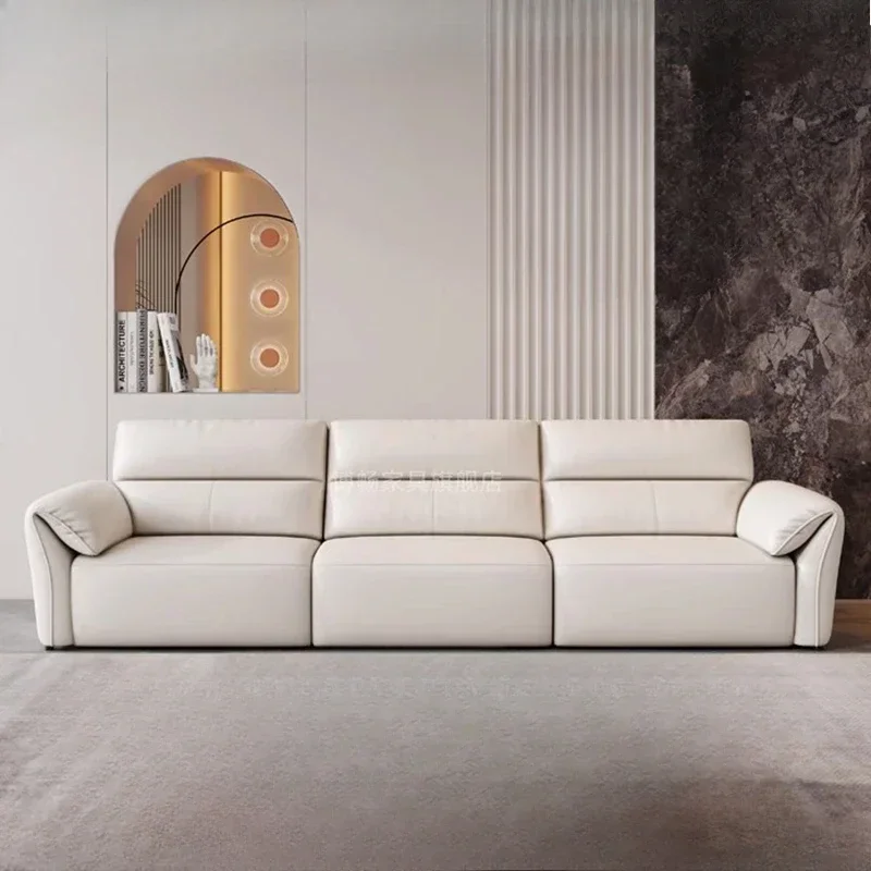 Italian Minimalism Living Room Sofa Nordic Simple Retractable Salon Reclining Sofas Floor Home Furniture Canape Salon