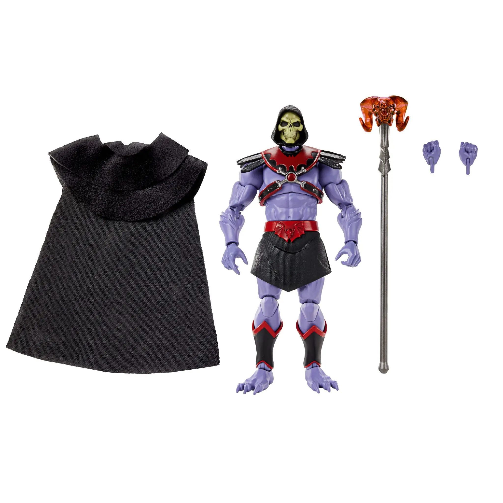 دمية He-man Purple Skeletor/Mer-Man مقاس 7 بوصة من He-man Deluxe MOTU Villain Model Doll