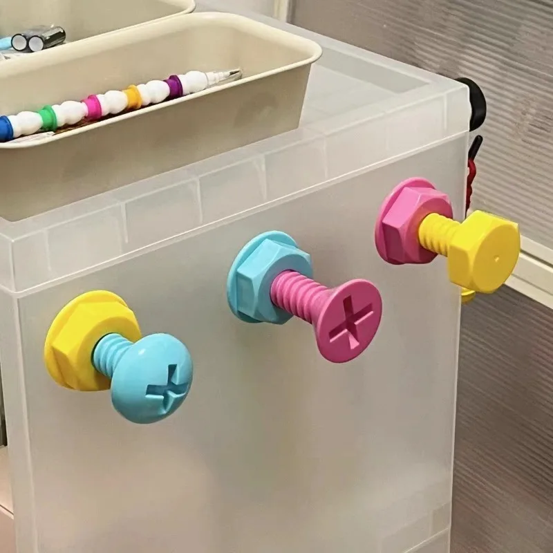 Creative Screw Hooks Multifunctional Hook Wall Door Behind Coat and Hat Hook Strong Adhesive Punch Free Kids Cute Hook