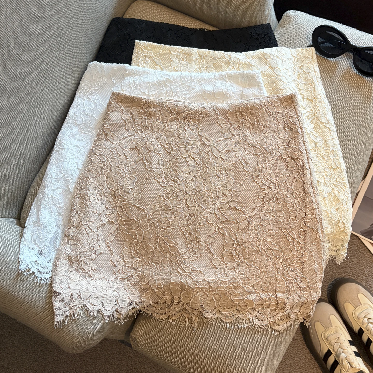 Women's Summer Sweet Floral A Line Short Skirt Lady Solid Color High Waist Slim Short Skirt