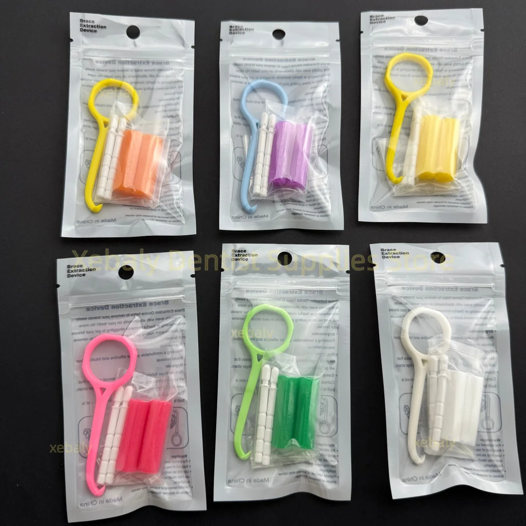 

40 Sets Orthodontic Aligner Removal Hook Tool Set Dental Invisible Brace Extractor Oral Tooth Chewies