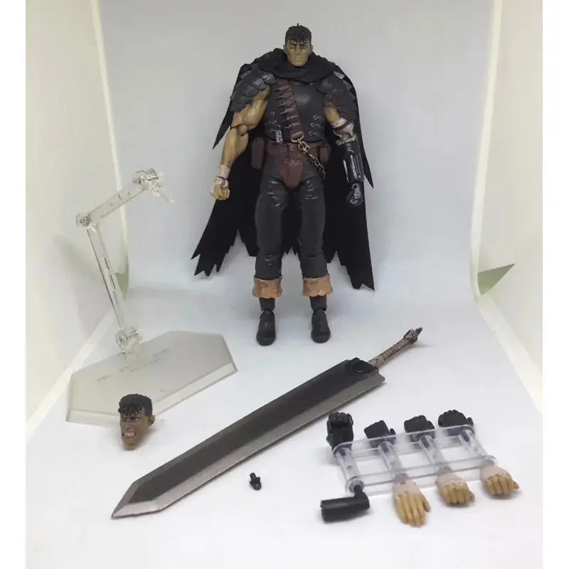 Berserker Guts 17ซม. ดาบดํา Ver. อุปกรณ์เสริมหลายอะนิเมะรูปที่สะสมรูปปั้น Pvc Decor แฟนของขวัญของเล่น
