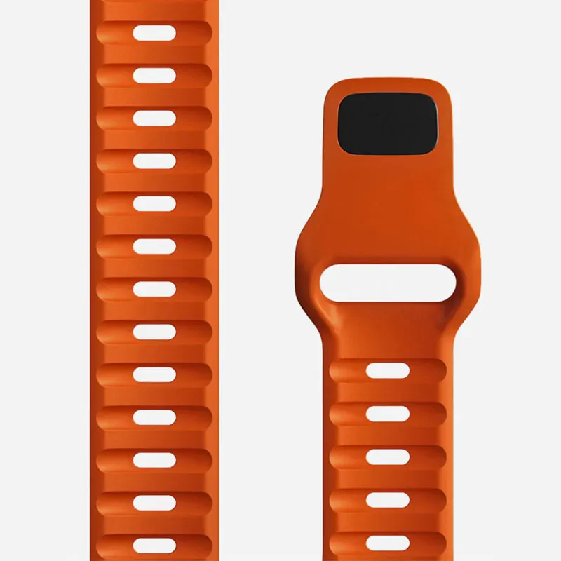 Waterproof Strap For Apple Watch Ultra 2 Band 49mm 44mm 45mm 42mm 41 40mm Orange Silicone Bracelet Correa iwatch 8 7 6 SE 5 4 3