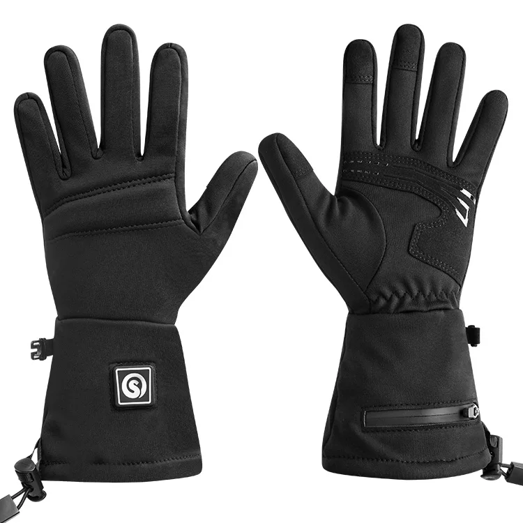 

Winter Cycling Gloves Anti-Slip Breathable Touch Screen Function Mountain Road Bike Sports Gear Electric Heated Cotton Polyester