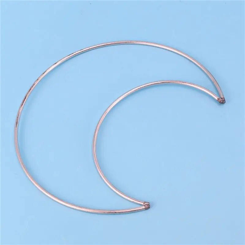 B84B for Moon Star Dream Catcher Metal Hoop Rings 30Pcs 5cm 15cm Circle Macrame Rings for DIY for Craft Dream Catcher Making