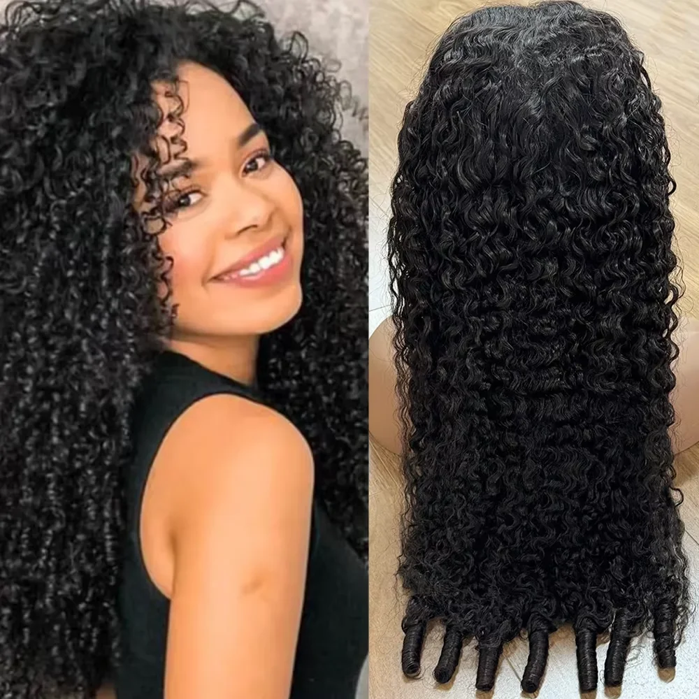 

13x4 13x6 Raw Burmese Curly Lace Frontal Wig Human Hair Pre Plucked 220 Density Wig Human Hair Spiral Burmese Curly Hair Wig