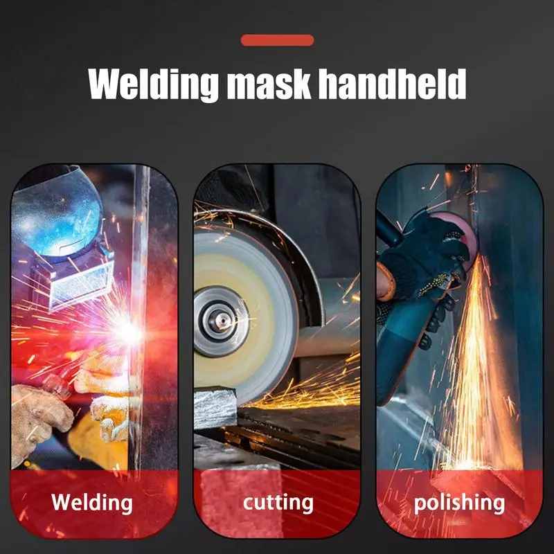 Helm Las Pelindung Las Genggam Helm Pelindung Genggam Las Pelindung Wajah Gerinda Tig Busur untuk Suhu Tinggi