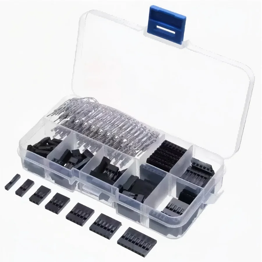310pcs/620pcs Dupont Wire Jumper Pin Header Connector Housing Kit Male Crimp Pins+Female Pin Connector Terminal Pitch With Box