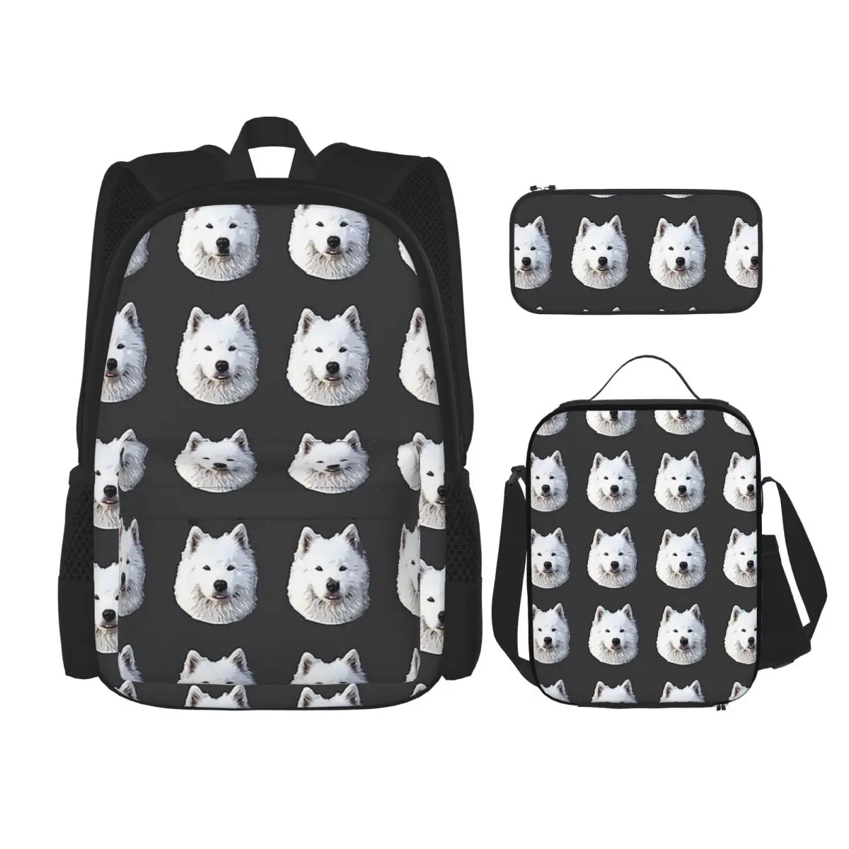 

Samoyed - Stunning Dog! Backpacks Kids Bookbag School Bags Rucksack Lunch Bag Pen Bag Three-Piece Set