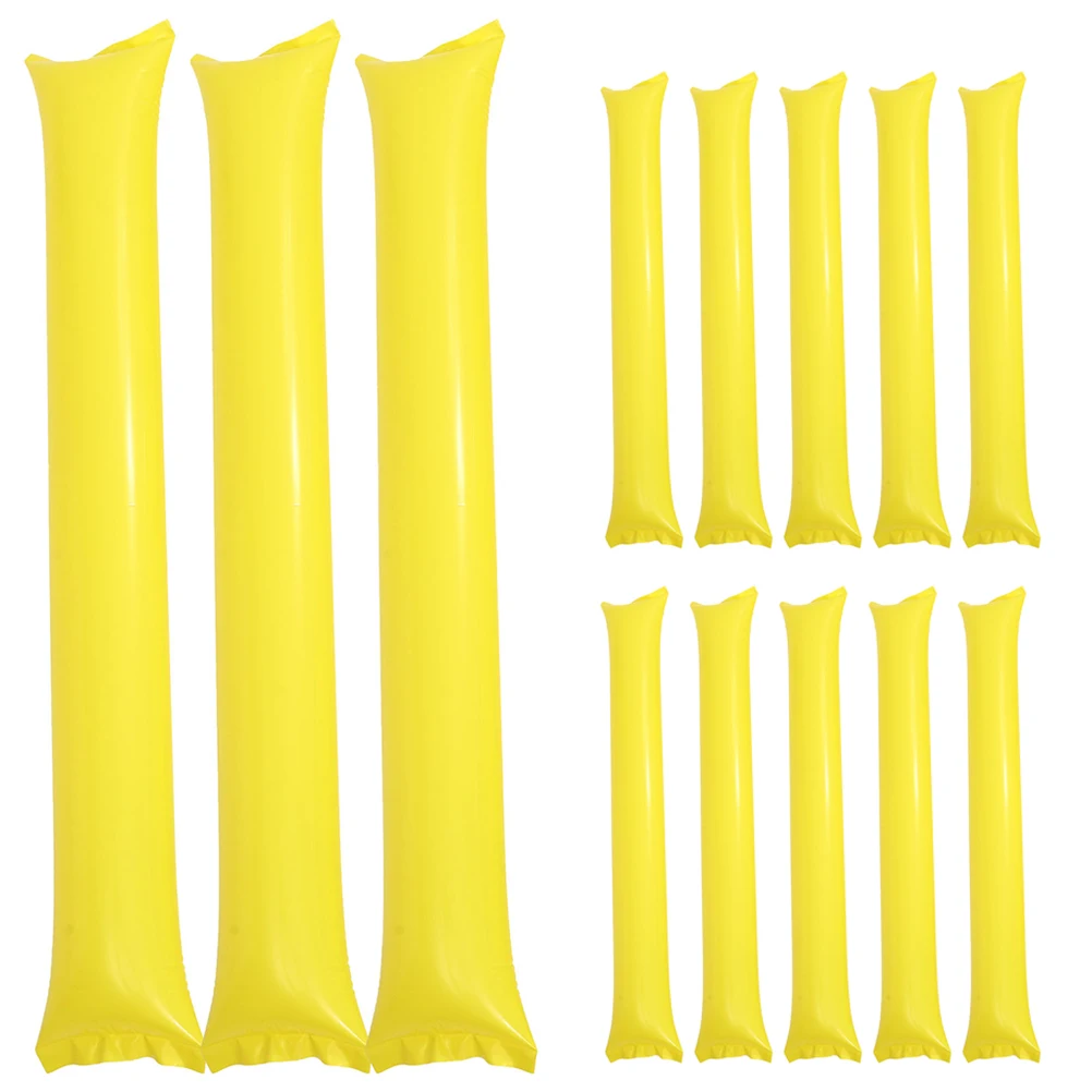 

30pcs Inflatable Cheer Sticks Boom Noisemakers Yellow Lightweight PE Material Sporting Events Concerts Festivals Clappers Team