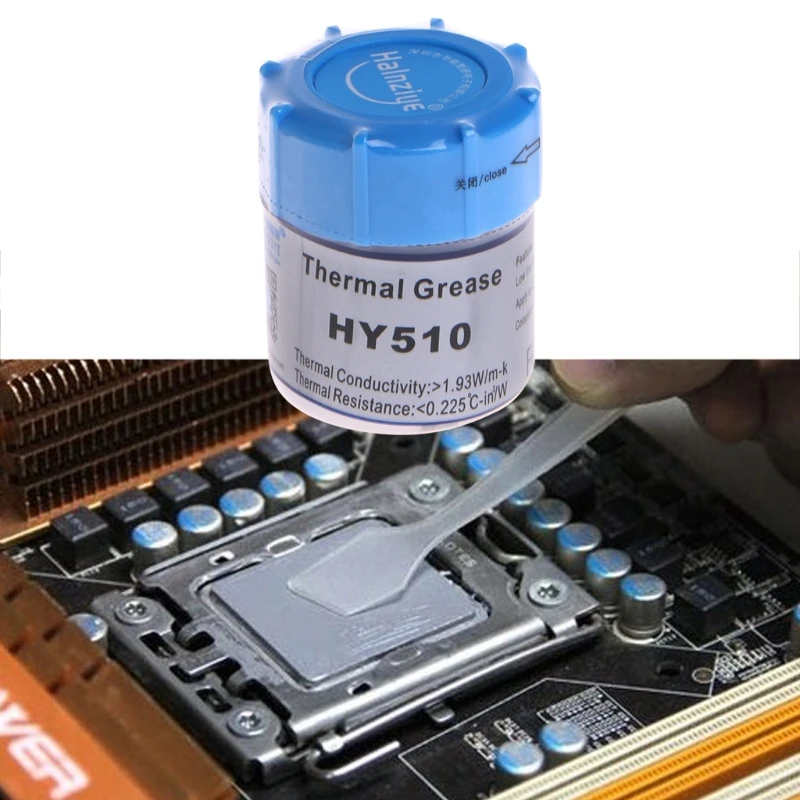 HY510 Gray Silicone Thermal Grease Compound 1.93 for W/for m.K for Processor CPU GPU Radiator Graphics Card