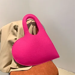 Autunno e inverno nuova borsa in feltro 3D Love Network borsa a forma rossa tendenza moda grande borsa