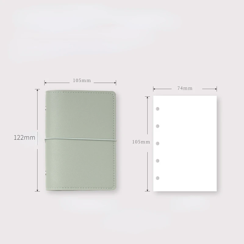 Imagem -06 - Mini Caderno de Couro Livro de Mão Portátil Caderno de Folhas Soltas Livro de Mão Anel de Metal Cadernos e Diários de Folhas Soltas m5