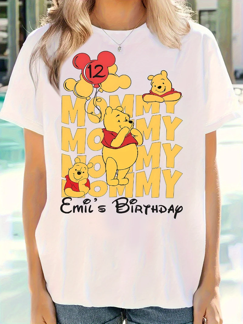 

Official Mom T-shirt - Independence Day Celebration Event, A Short Sleeved T-shirt Designed By Mickey and Minnie for Families